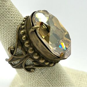 Sorrelli Crystal Peach Band Ring